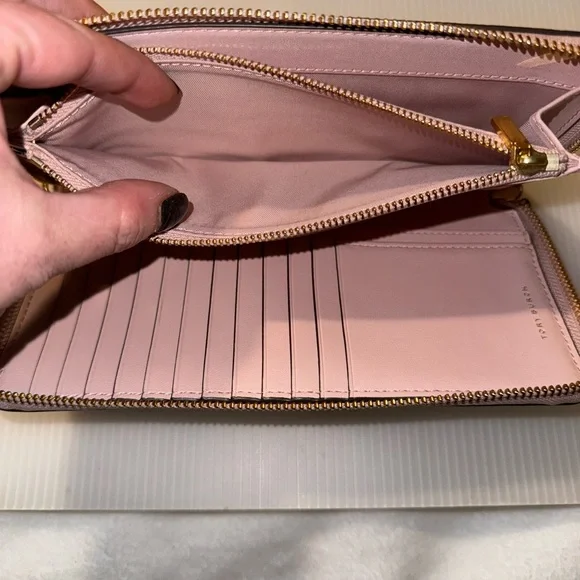 Tory Burch Pink Robinson Long Travel Wallet - Picture 9 of 14